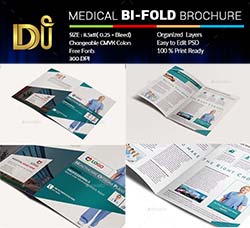 对折页传单模板(医疗保健类)：Medical BI-FOLD brochure
